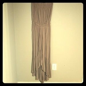 Maxi Dress-Strapless High Low Maxi Dress