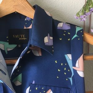 Vaute Kelsey Dress Whale Print