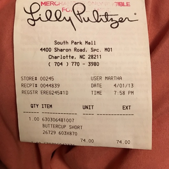 Lilly Pulitzer Buttercup Shorts! Worn once!!! - Picture 4 of 4