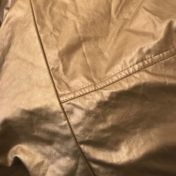 Metallic Gold Strapless Peplum Top - Picture 2 of 3