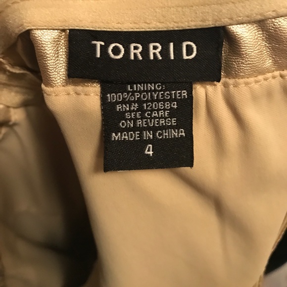 Metallic Gold Strapless Peplum Top - Picture 3 of 3