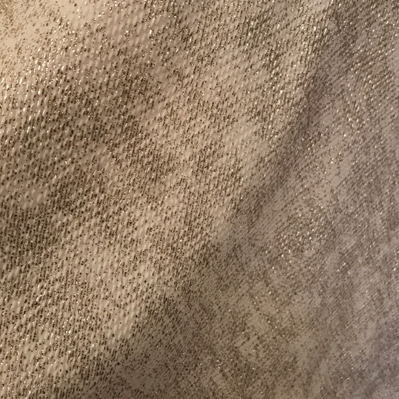 Cream and Metallic Gold Skater Dress - Picture 4 of 4