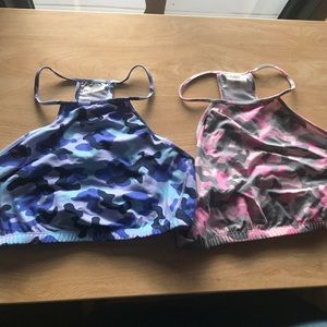 2 Kensie Performance Camo Pattern Sports Bras