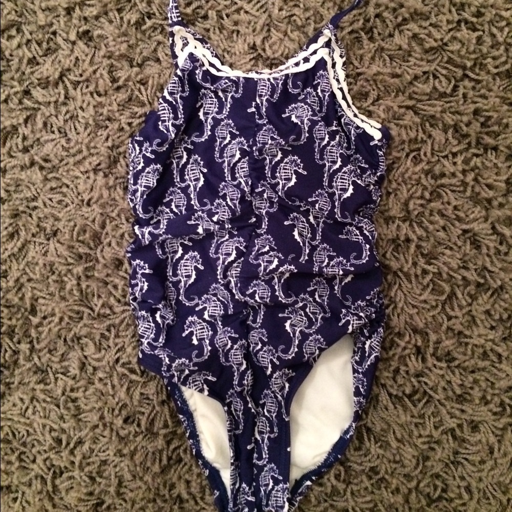 Hula Star seahorse print bathing suit