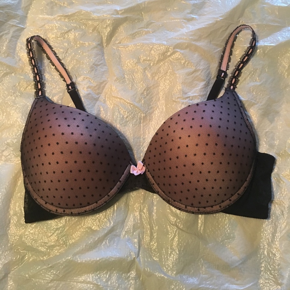 Black and pink Victoria secret bra