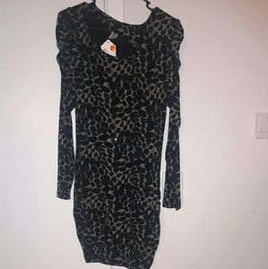 Black and gold dress