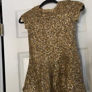 Gap girls sequin gold dress size 6-7