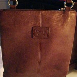 Leather Fossil crossbody bag