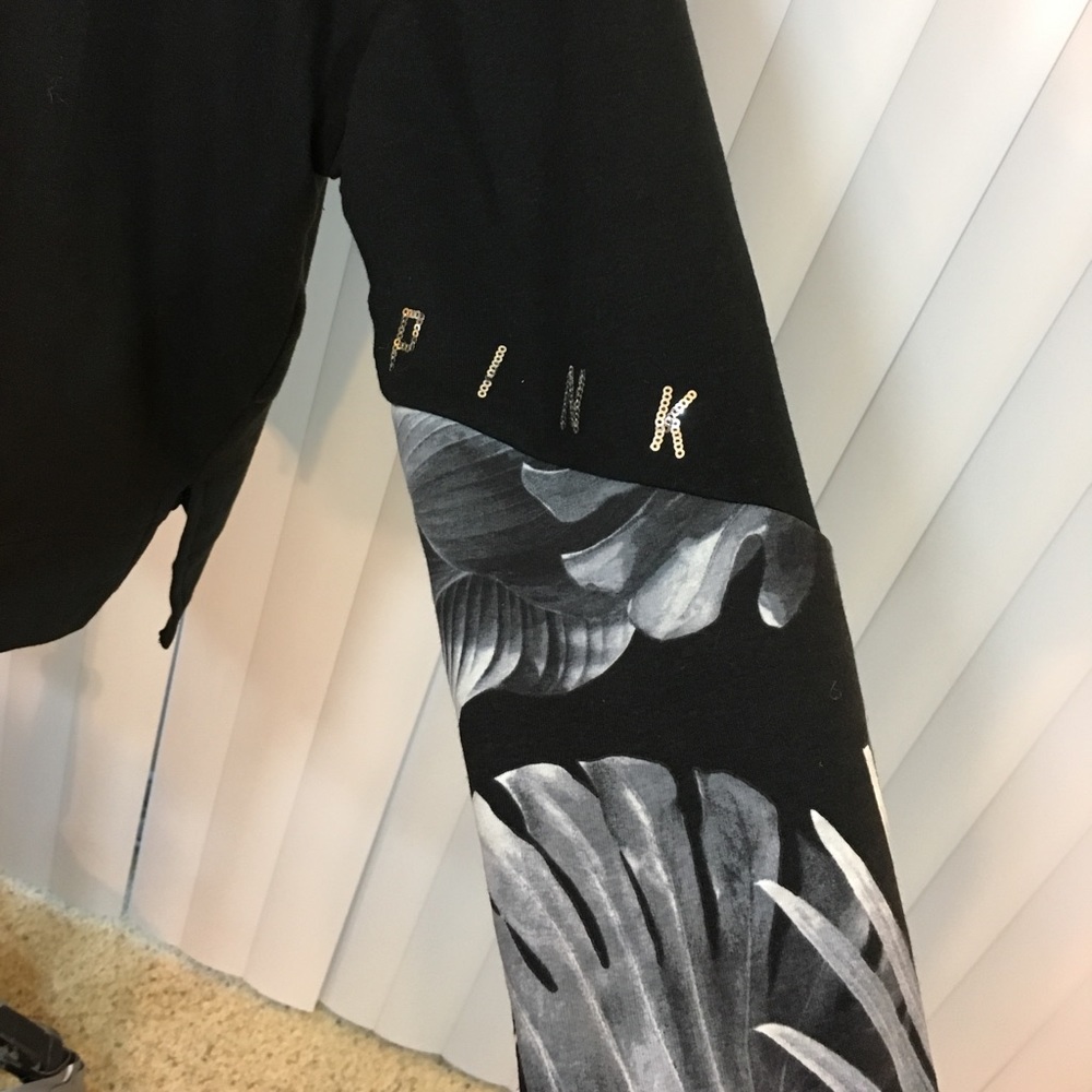 NWT VS PINK tropical bling zip up hoodie - Picture 8 of 8