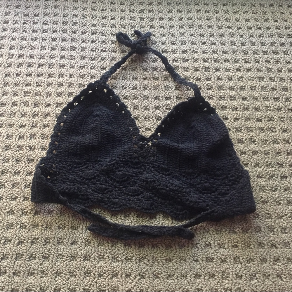 Crochet tie top