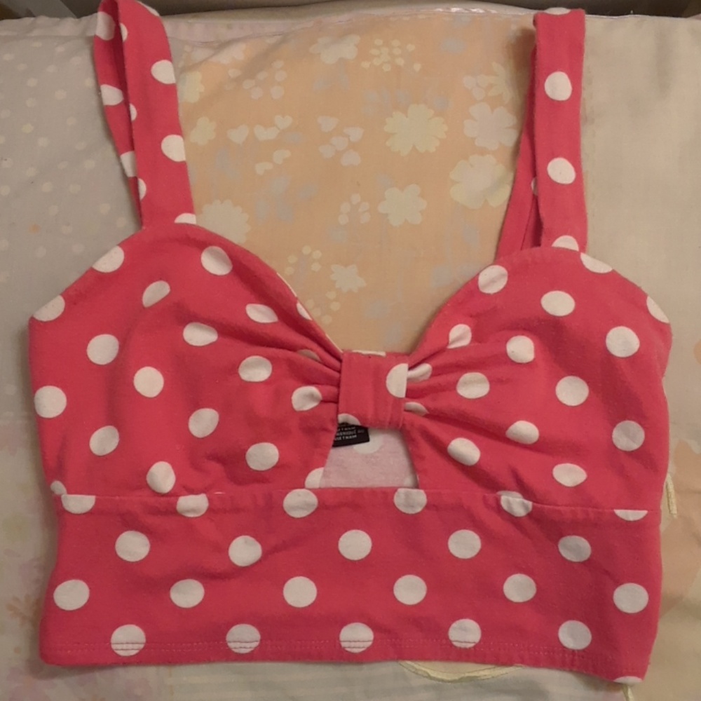 Polka dot crop top