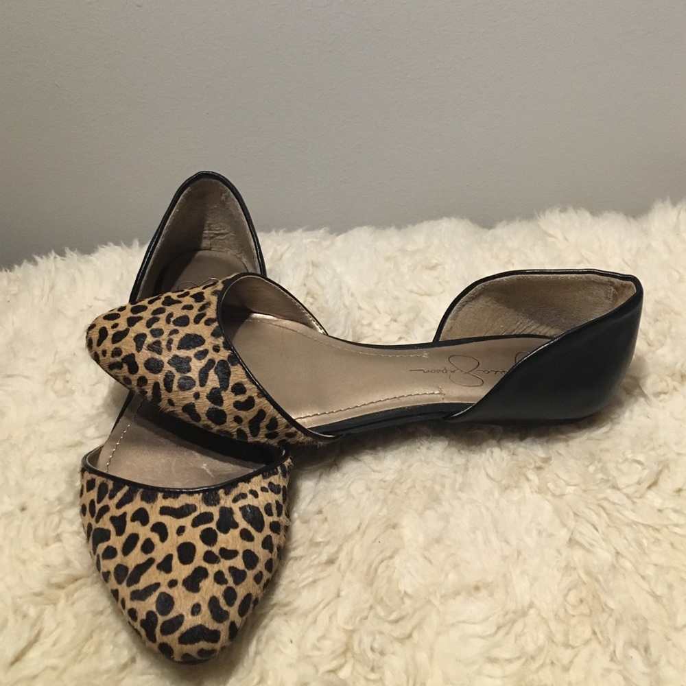 Leopard D'Orsay flats