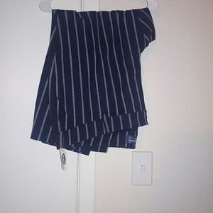 Blue strip capri