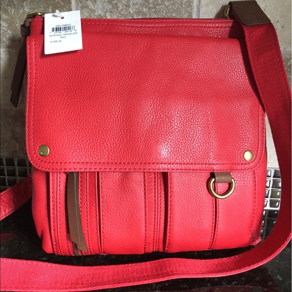 NWT Fossil Morgan Red Crossbody