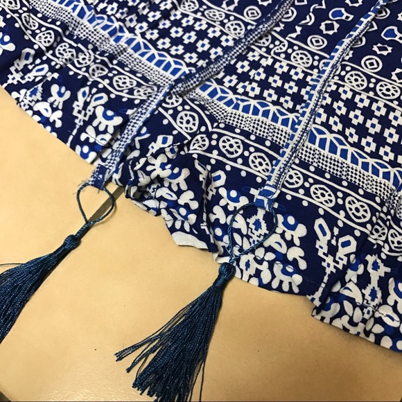 Chic Tassel waist Tie Open Back Romper - Picture 3 of 5