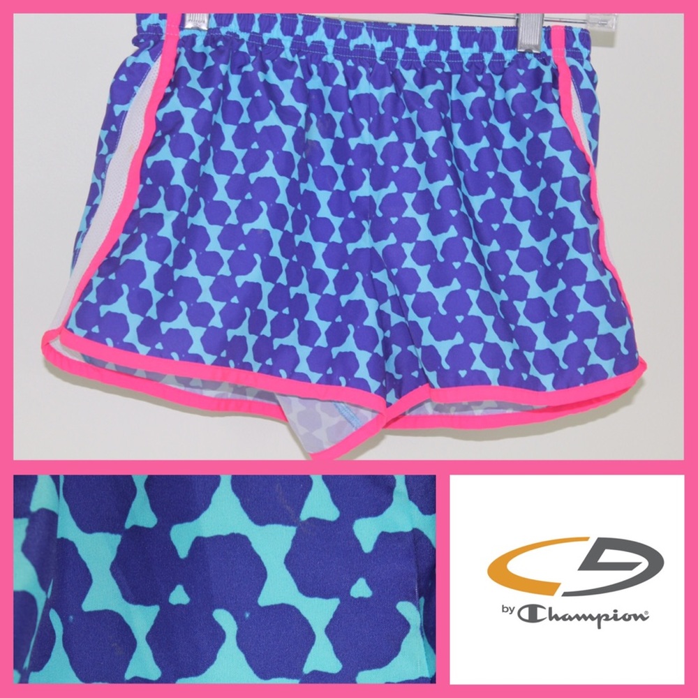 Girls Athletic Geo Design Shorts