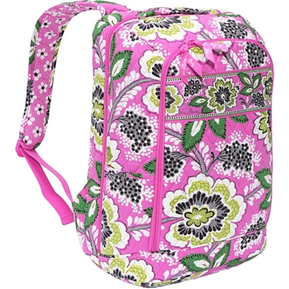 Vera Bradley Priscilla Pink Laptop Backpack