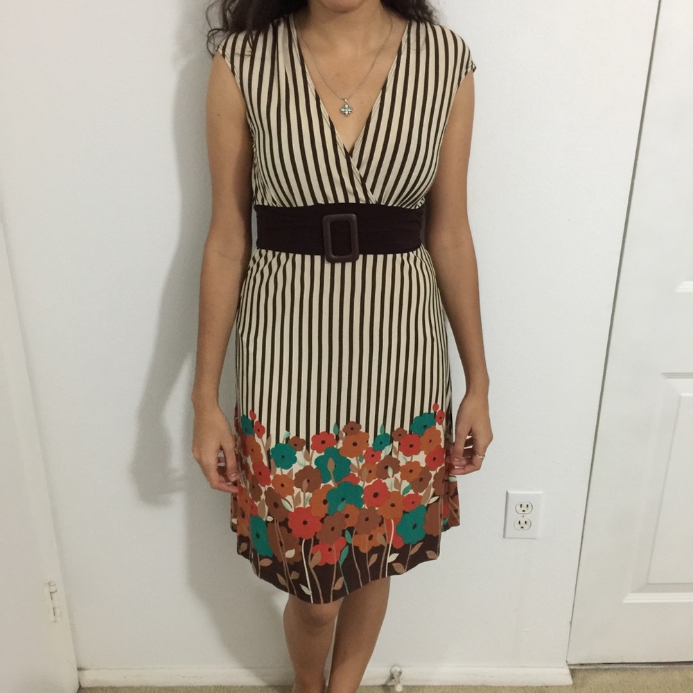 ✨SALE✨Donutz Floral Striped Dress