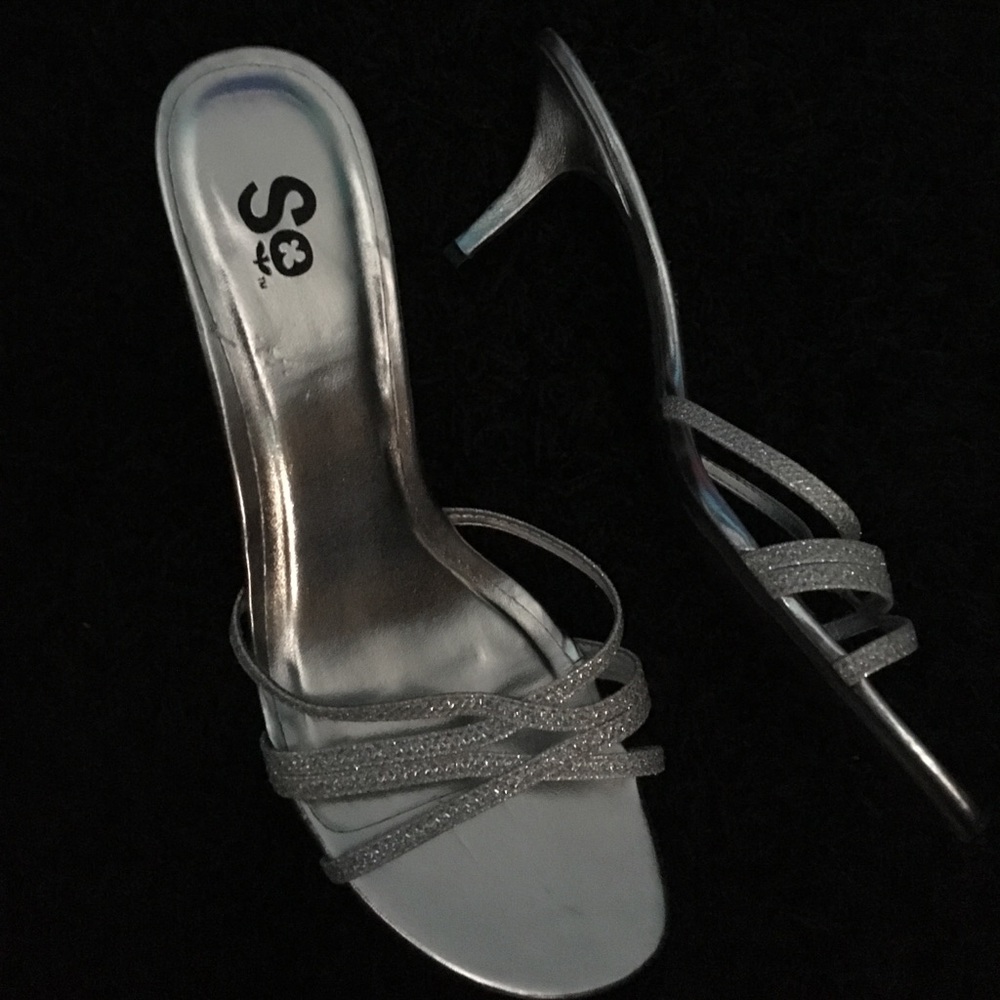 SO silver heels