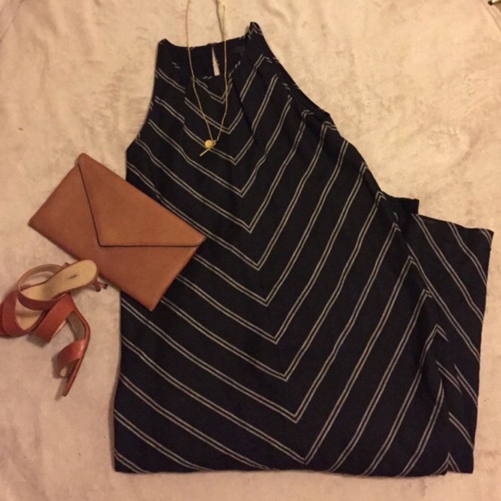 J. Crew Chevron Stripe Maxi Dress