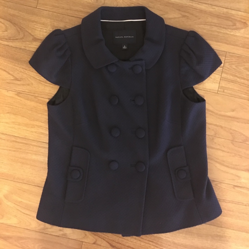 Banana Republic, Cap Sleeve Jacket in Navy