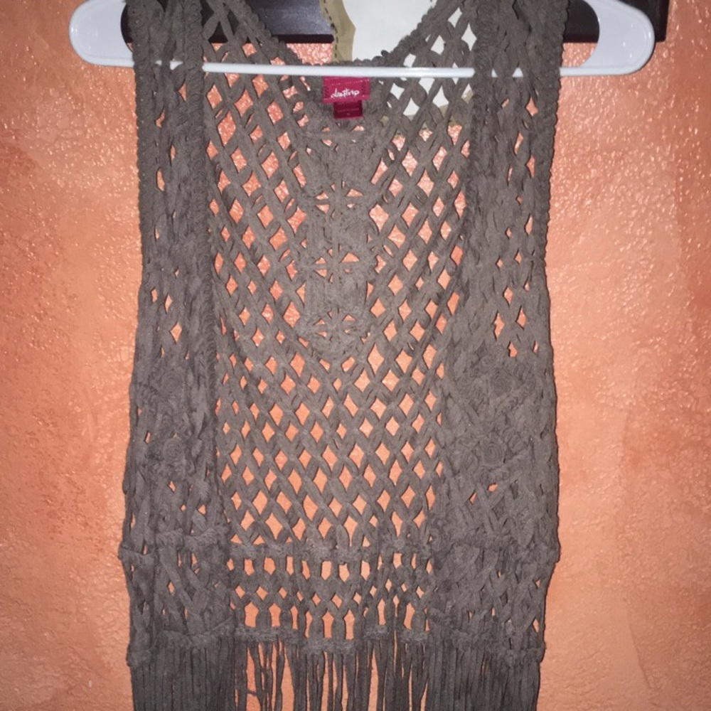 Crocheted daytrip brand vest