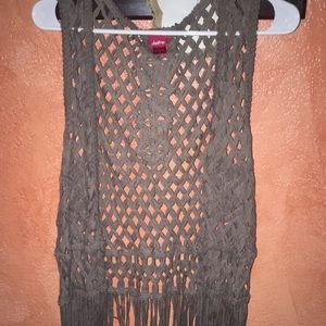 Crocheted daytrip brand vest