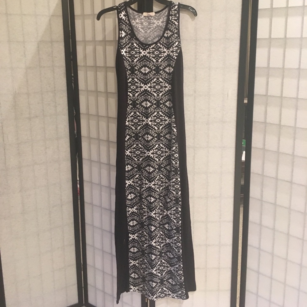 Tribal hourglass maxi dress