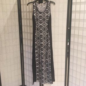 Tribal hourglass maxi dress