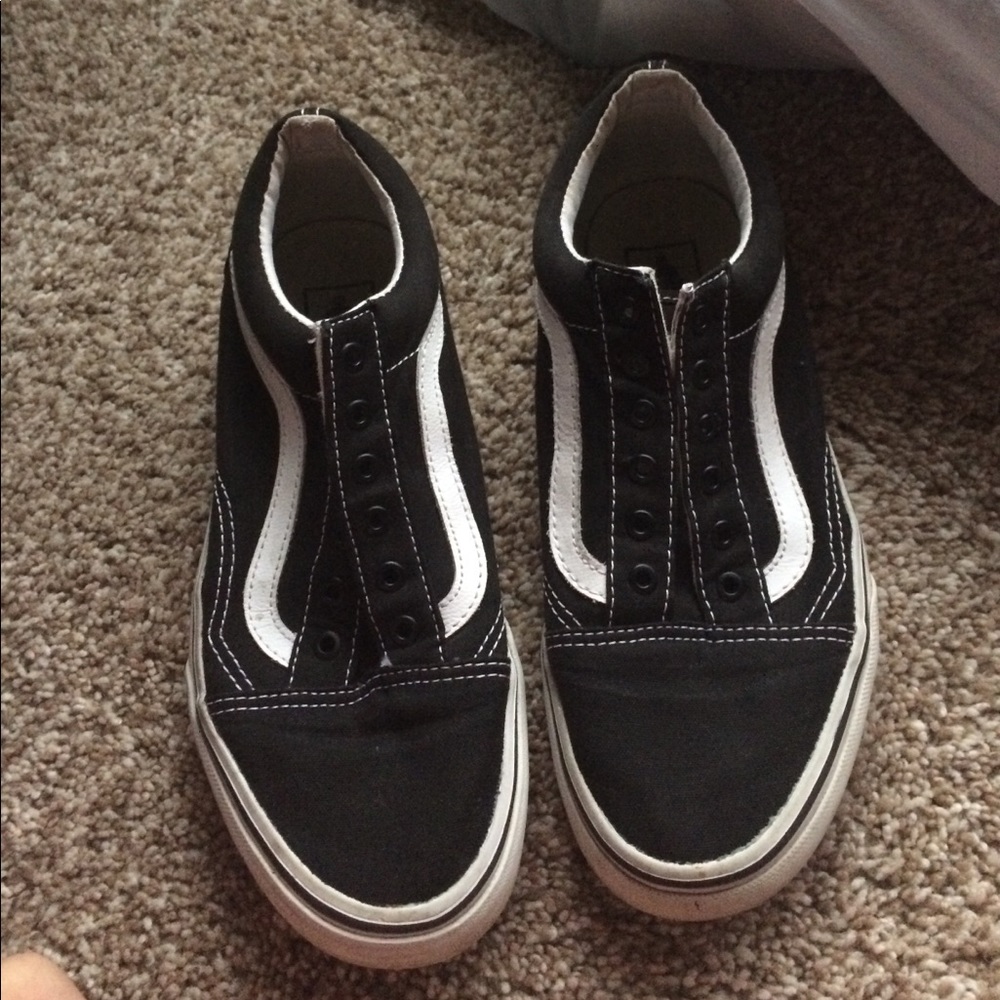 Black and white vans