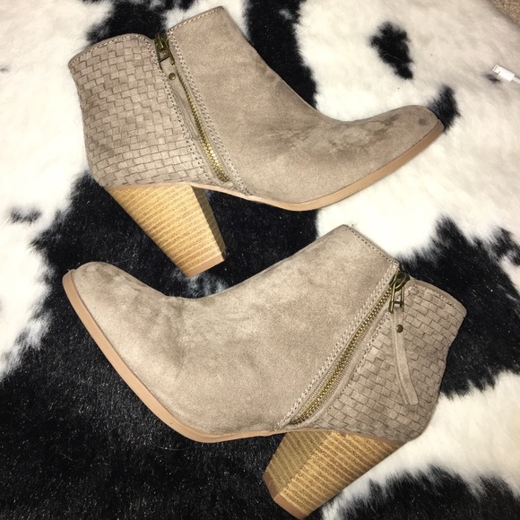 Charlotte Russe Shoes - Taupe Booties