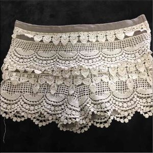 Crochet high waisted shorts