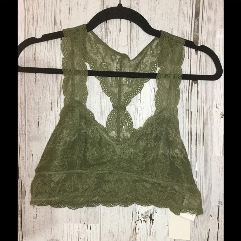 NWT Green lace bralette