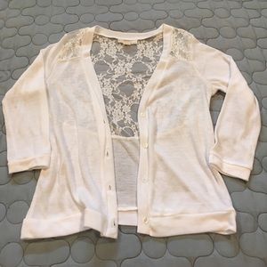 Cream lacy cardigan