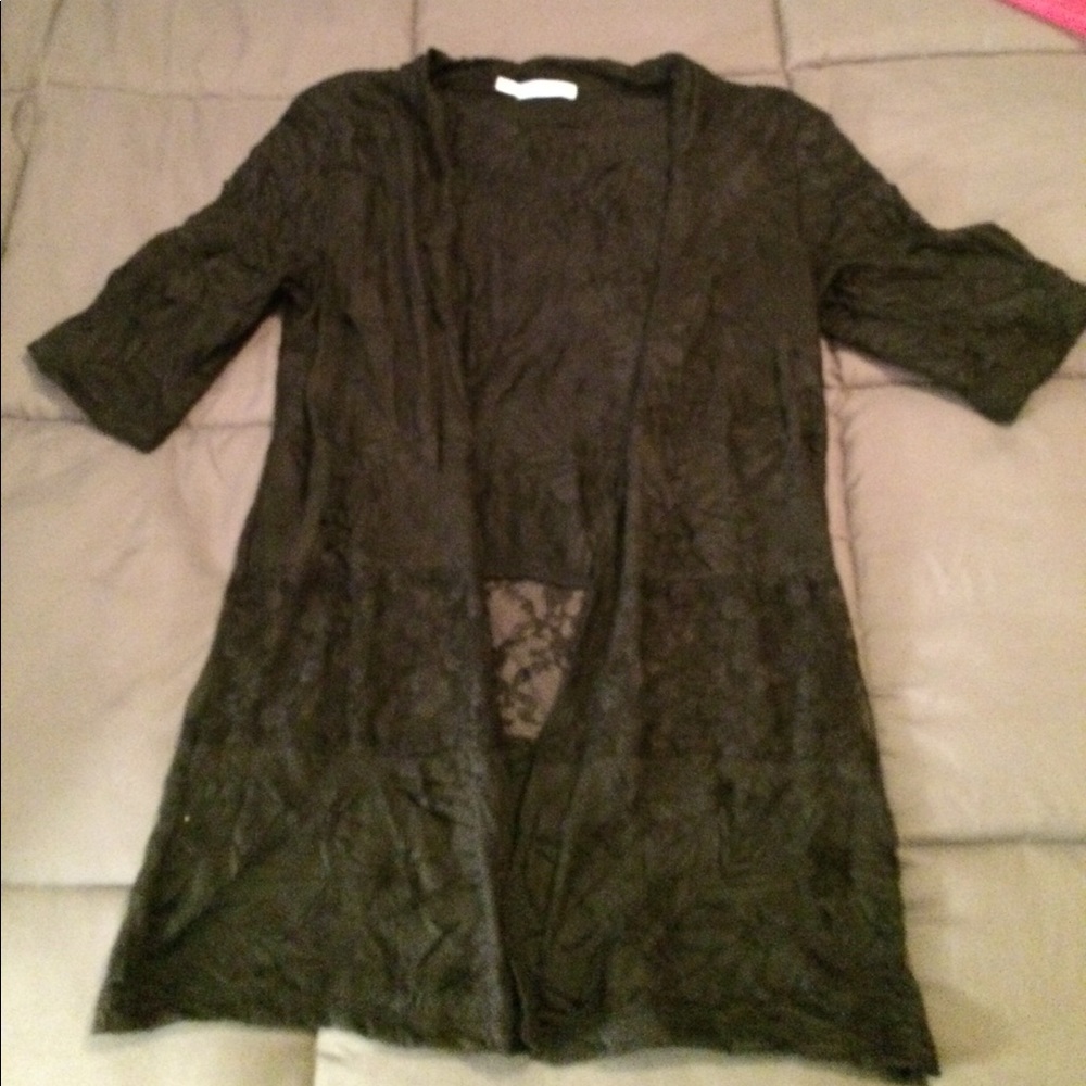NWOT Maurice's short sleeve crinkle cardigan