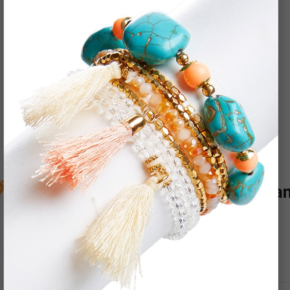 🔥Host Pick🔥Multi-Strand gold tassel bracelet