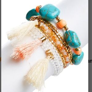🔥Host Pick🔥Multi-Strand gold tassel bracelet