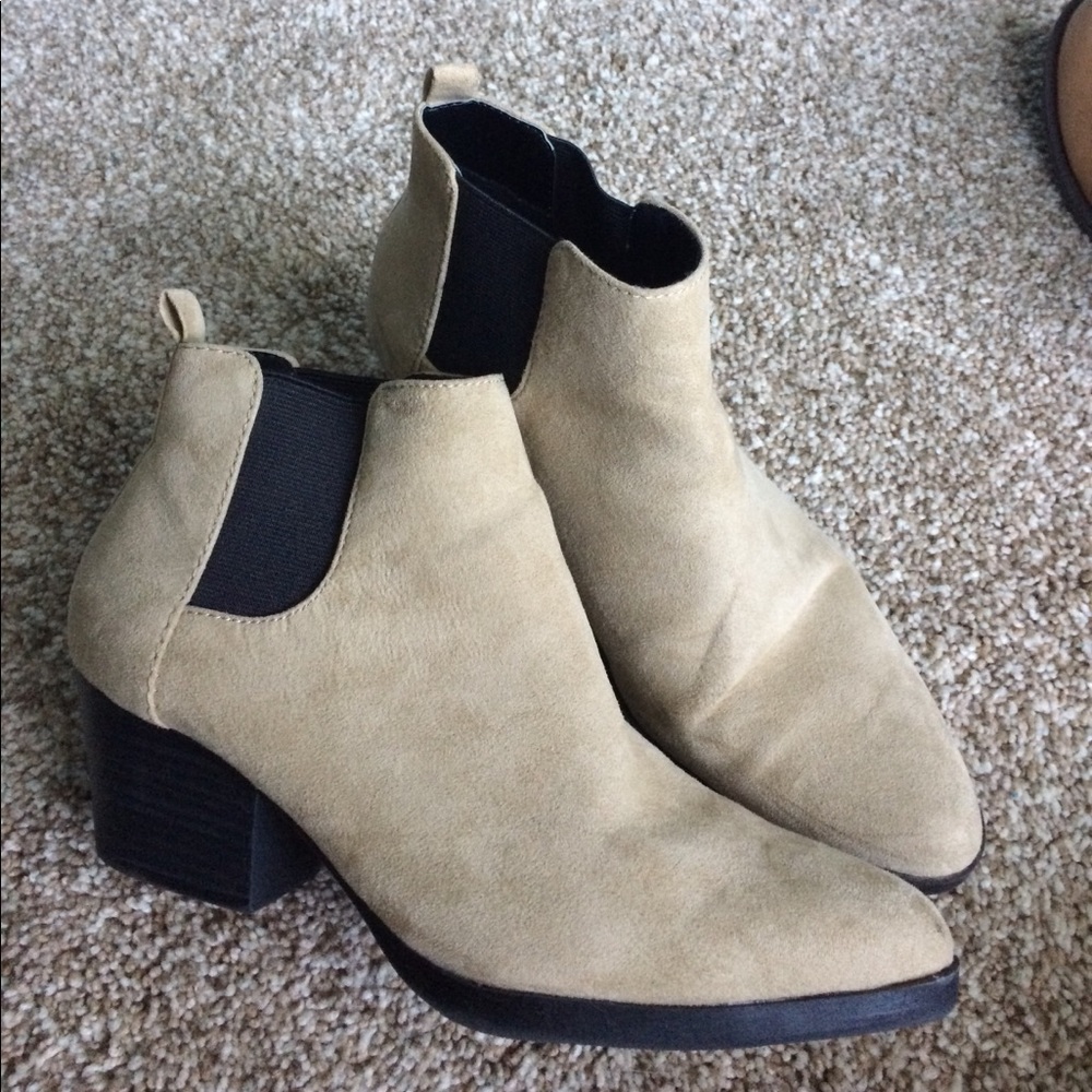 Suede heeled booties