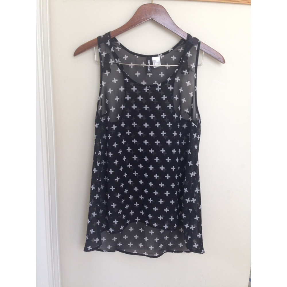 H&M patterned chiffon top