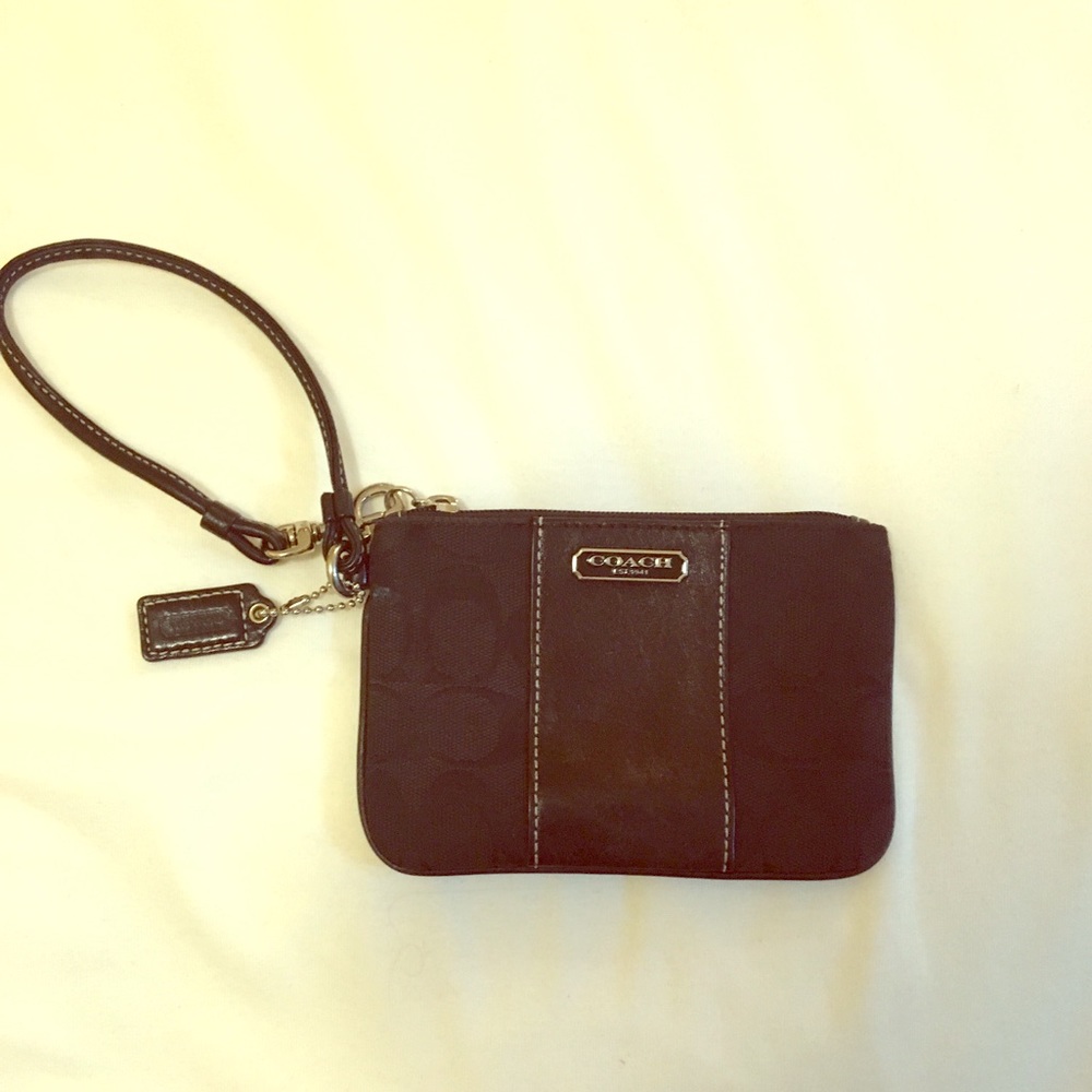 Black coach wristlet