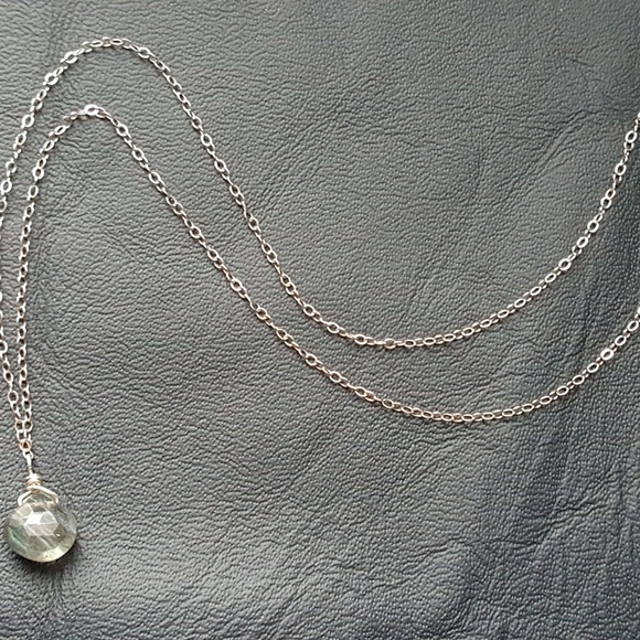 Labradorite Drop 925 Sterling Silver Necklace - Picture 7 of 7