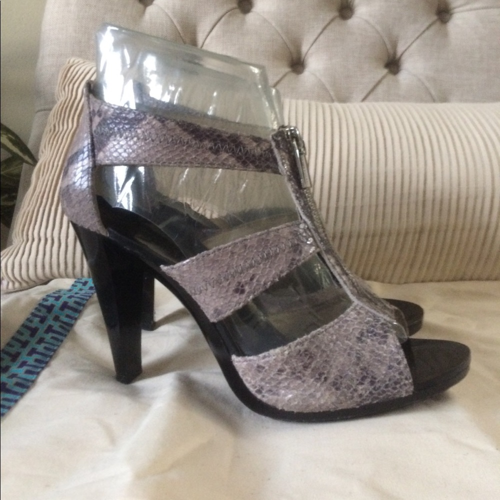 Michael Kors Berkley grey snake sandals