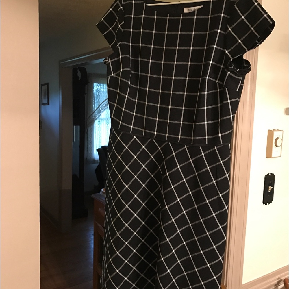 WHBM Windowpane Knee Length Dress