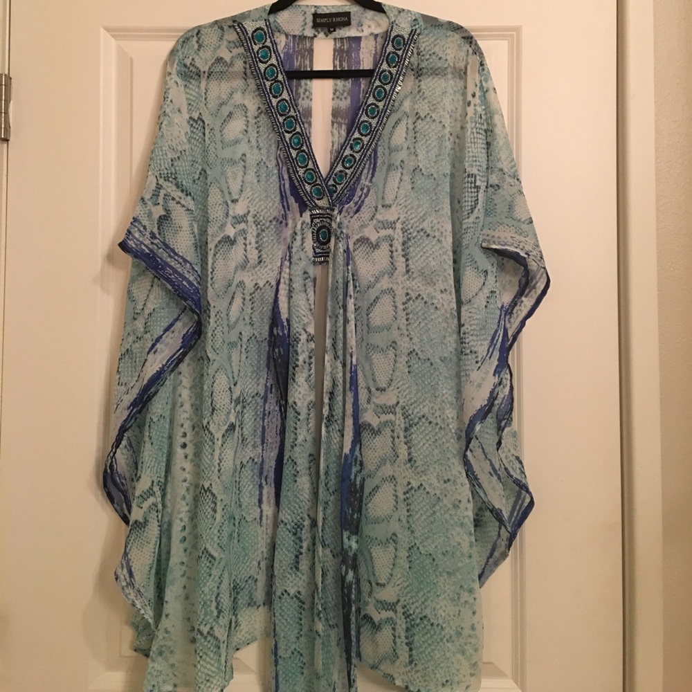 Simply Rhona Snakeskin Beaded Coverup