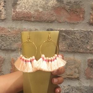 "Ella" tassel hoops