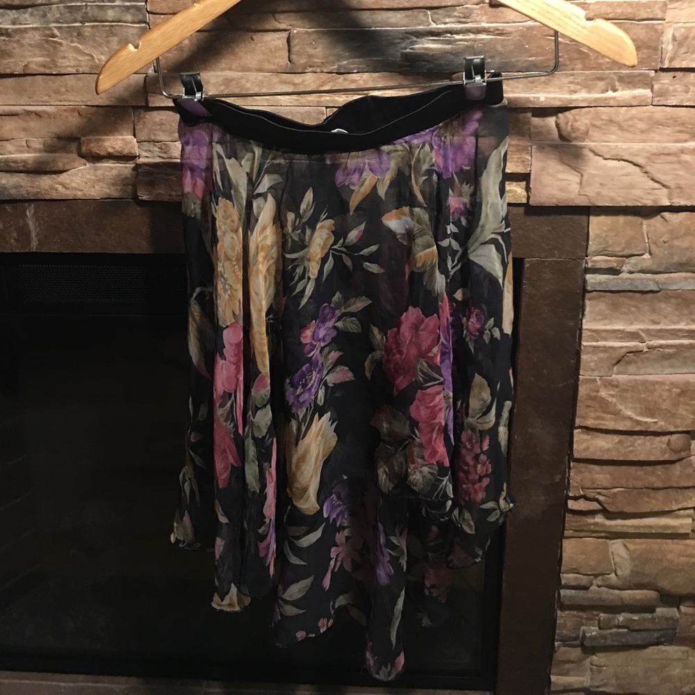 Gorgeous floral figure skating skirt