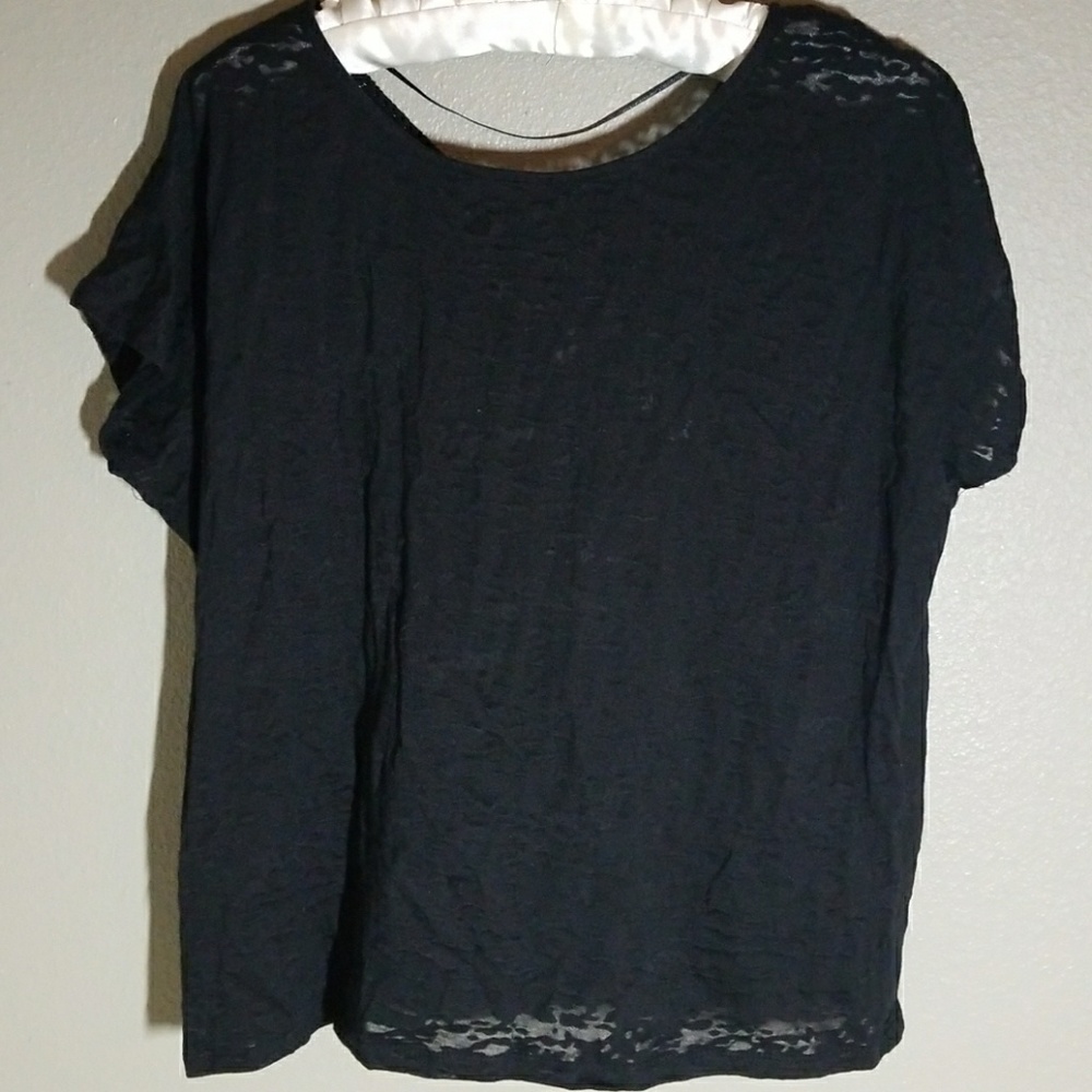 Sheer black top