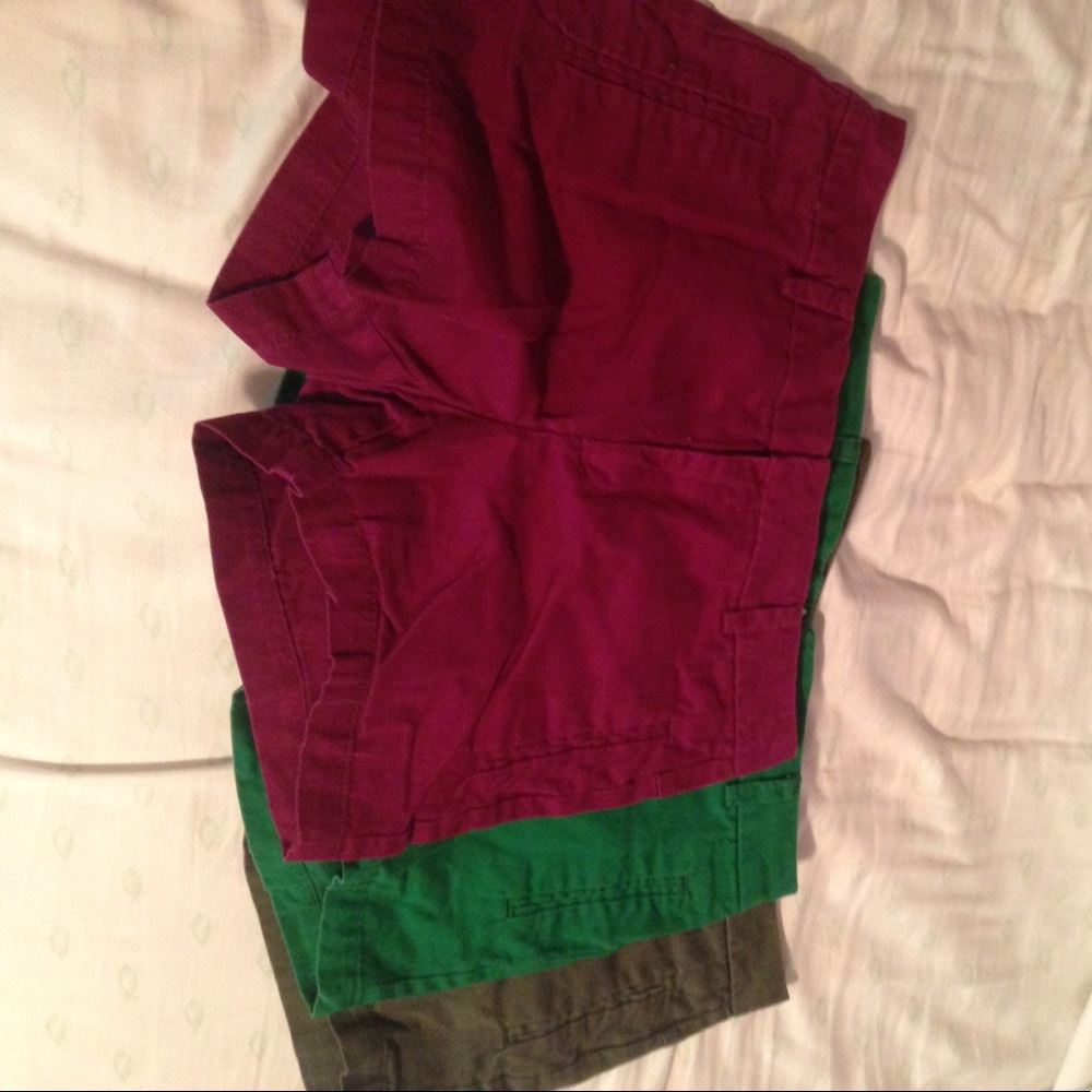 3" colored shorts