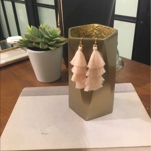 pink "PIÑATA" tassel earrings