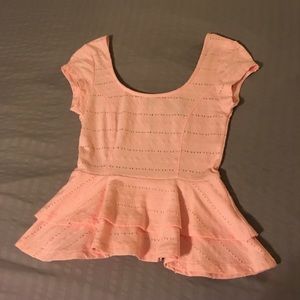 Peach peplum